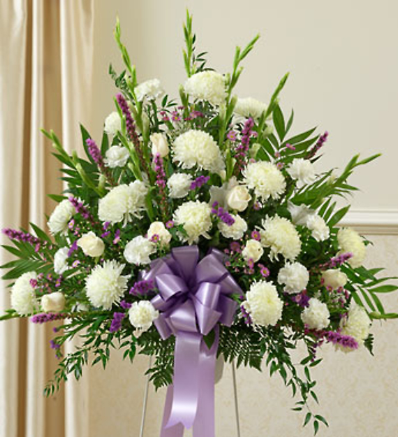 Lavender and White Sympathy Basket