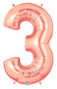40 in. Rose Gold #8 Foil Balloon