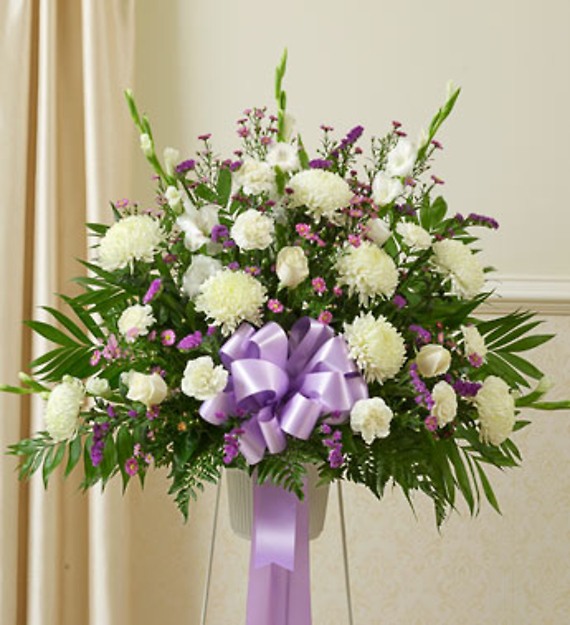 Lavender and White Sympathy Basket
