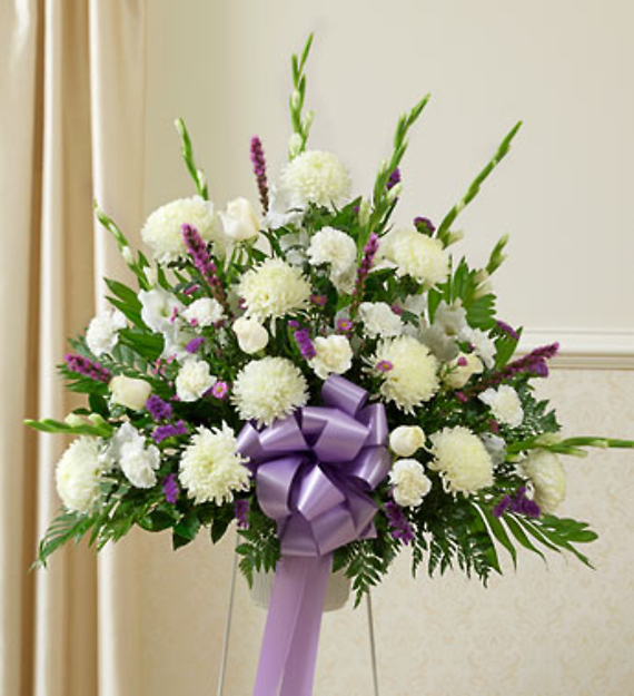 Lavender and White Sympathy Basket